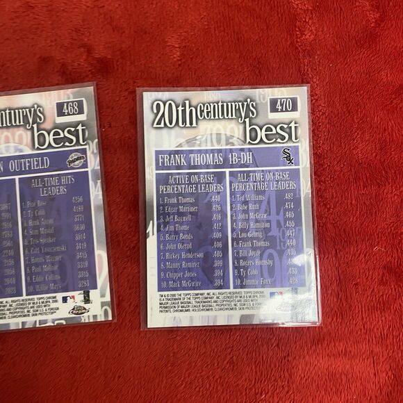 3-2000 Topps 20th Century Best Mark McGwire 469 Tony Gwynn 468 Frank Thomas 470 - Picture 7 of 8